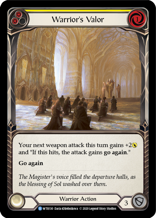 Warrior's Valor (Yellow) [U-WTR130] (Welcome to Rathe Unlimited) Unlimited Normal