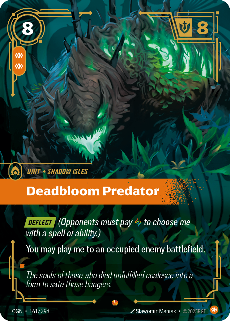 front of card Deadbloom Predator [Origins]