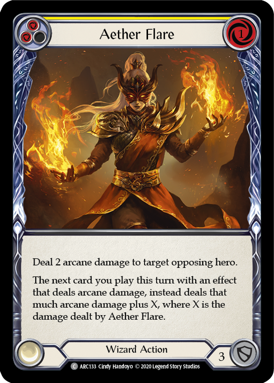Aether Flare (Yellow) [U-ARC133] (Arcane Rising Unlimited) Unlimited Rainbow Foil