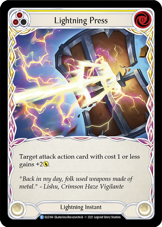 Lightning Press (Yellow) [ELE184] (Tales of Aria) 1st Edition Normal