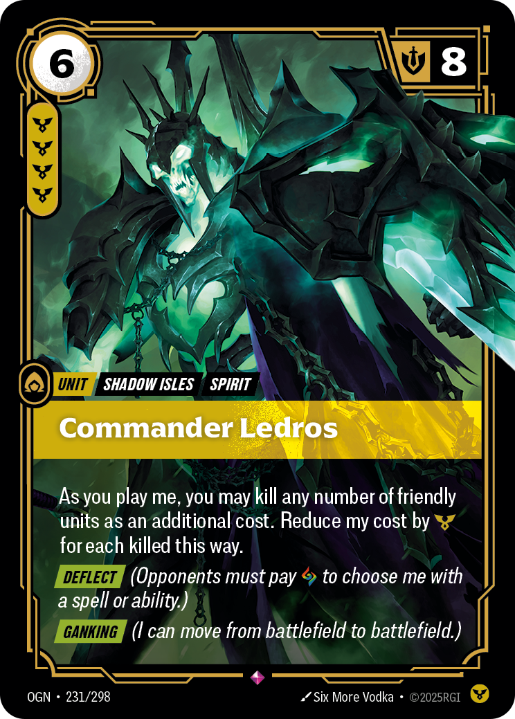 front of card Commander Ledros [Origins]