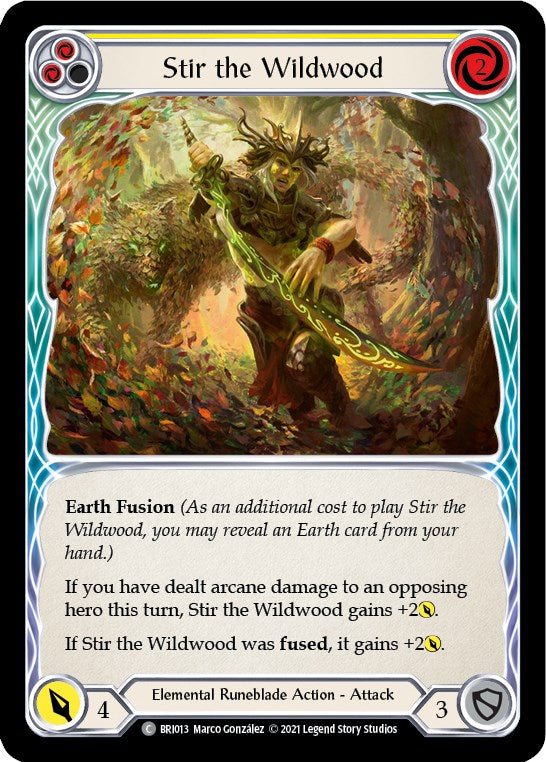Stir the Wildwood (Yellow) [BRI013] (Tales of Aria Briar Blitz Deck) 1st Edition Normal