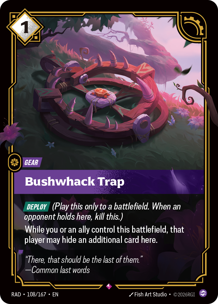 front of card Bushwhack Trap [Radiance] 108/167