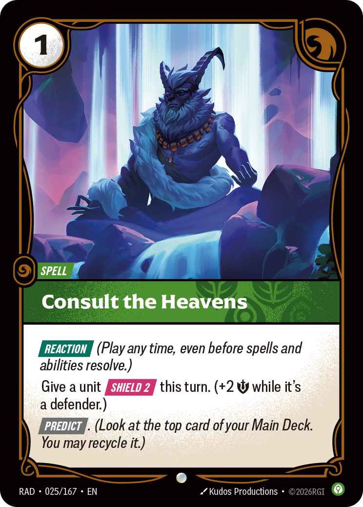 front of card Consult the Heavens [Radiance] 025/167