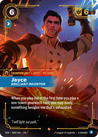 front of card Jayce, Brilliant Inventor [Vendetta] 068/166