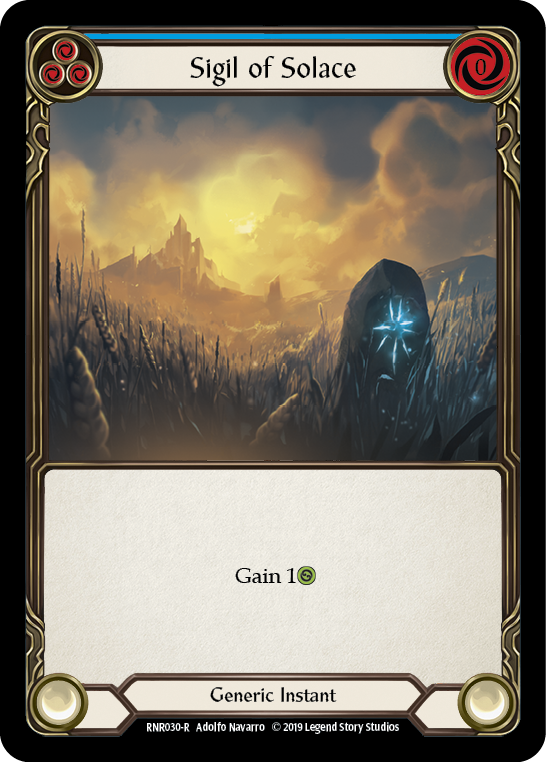 Sigil of Solace (Blue) [RNR030-R] (Rhinar Hero Deck) 1st Edition Normal