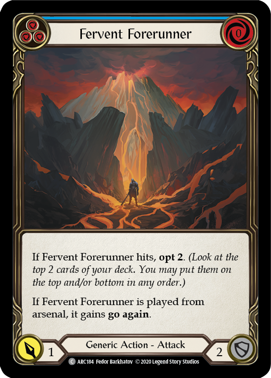 Fervent Forerunner (Blue) [U-ARC184] (Arcane Rising Unlimited) Unlimited Normal