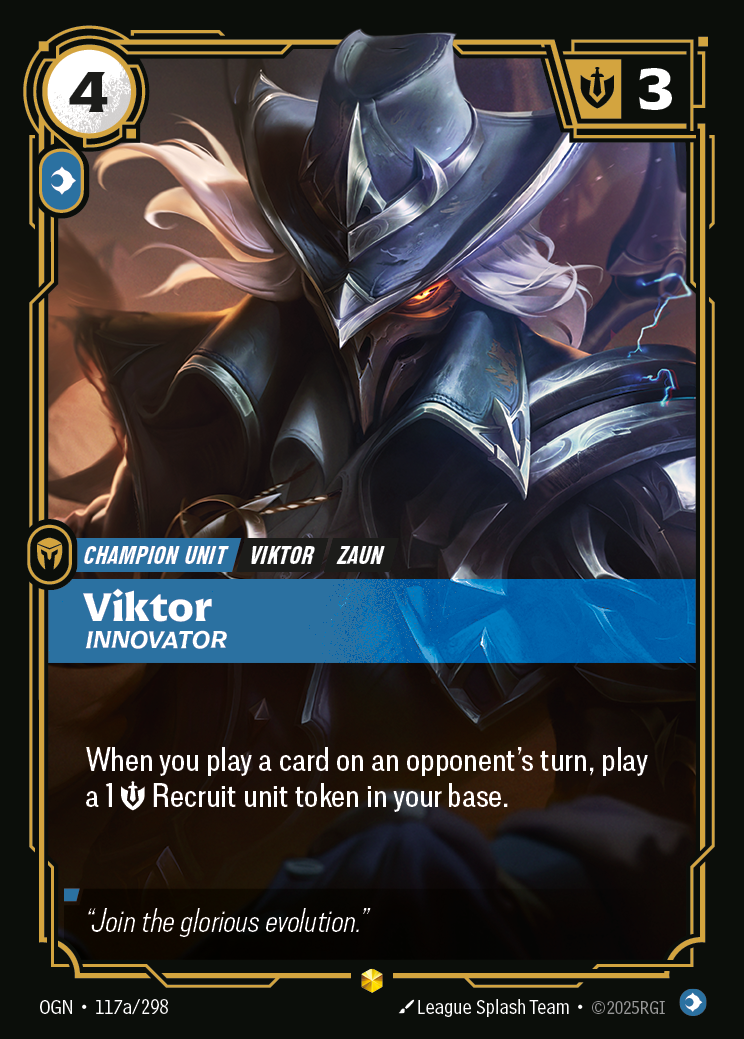 front of card Viktor, Innovator (Showcase) [Origins]
