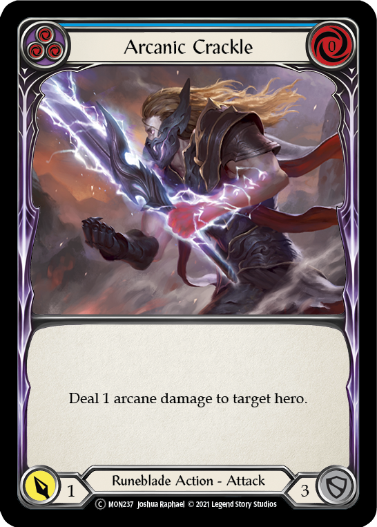 Arcanic Crackle (Blue) [U-MON237] (Monarch Unlimited) Unlimited Normal