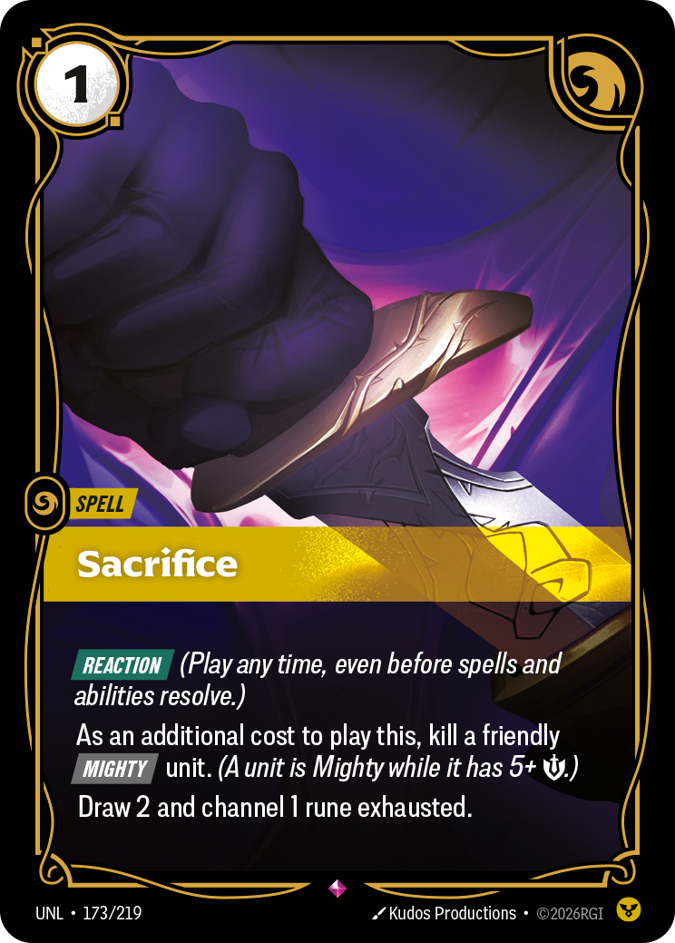 front of card Sacrifice [Unleashed] 173/219