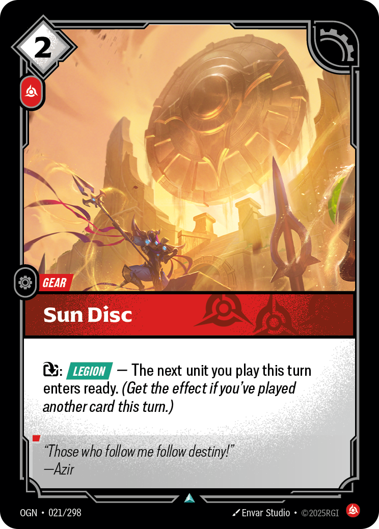 front of card Sun Disc [Origins]