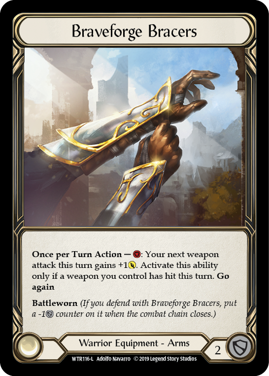 Braveforge Bracers [WTR116-L] (Welcome to Rathe) Alpha Print Cold Foil