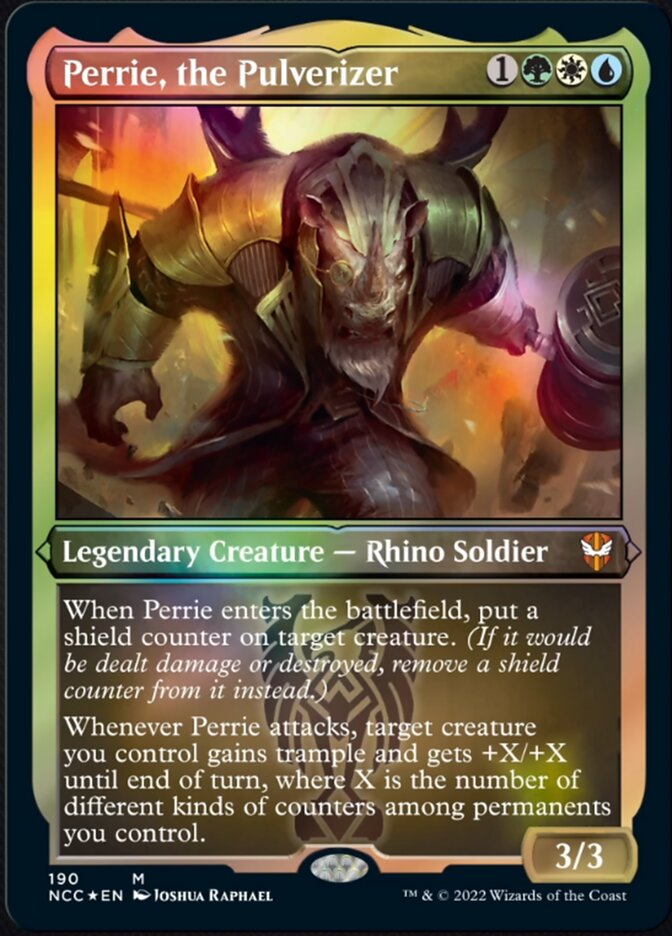 (Thick Stock Display Commander) Perrie, the Pulverizer [Streets of New Capenna Commander]
