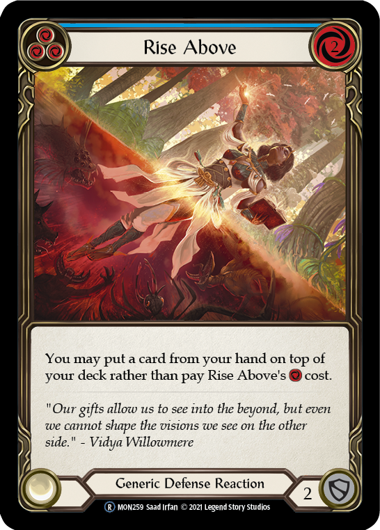 Rise Above (Blue) [U-MON259-RF] (Monarch Unlimited) Unlimited Rainbow Foil