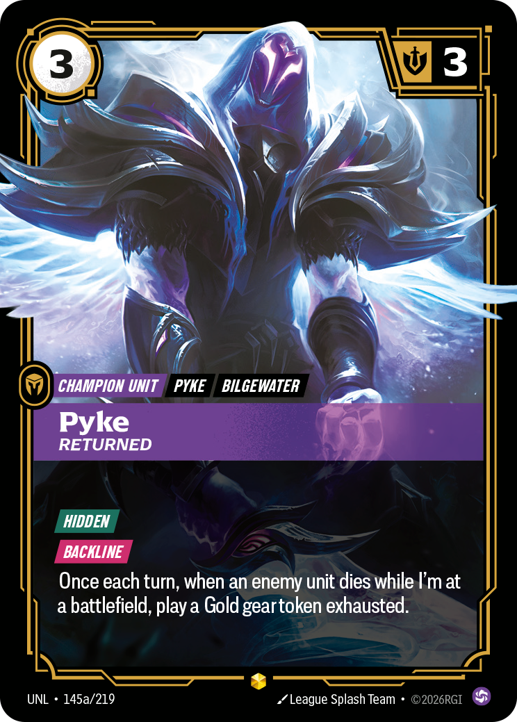 front of card Pyke, Returned (Alternate Art) [Unleashed] 145a/219