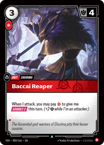 front of card Baccai Reaper [Vendetta] 009/166