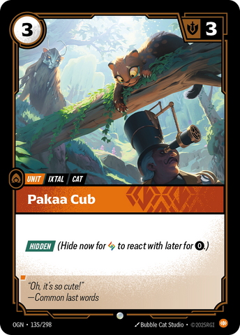 front of card Pakaa Cub [Origins] #135