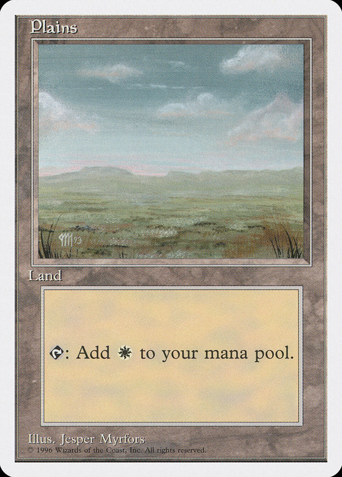 Plains (Signature on Bottom Left) (4th Ed 1996 Dated) [Introductory Two-Player Starter Set]