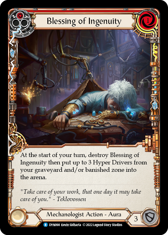 Blessing of Ingenuity (Red) [DYN098] (Dynasty) Rainbow Foil