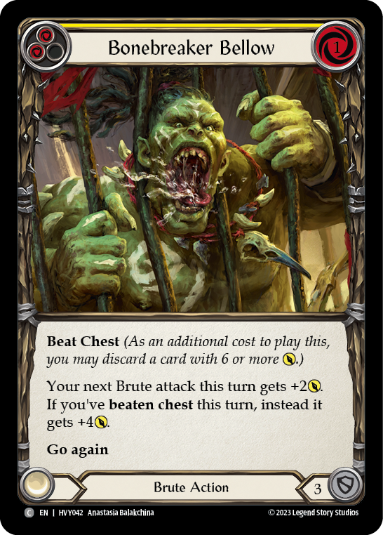 Bonebreaker Bellow (Yellow) [HVY042] (Heavy Hitters) Rainbow Foil