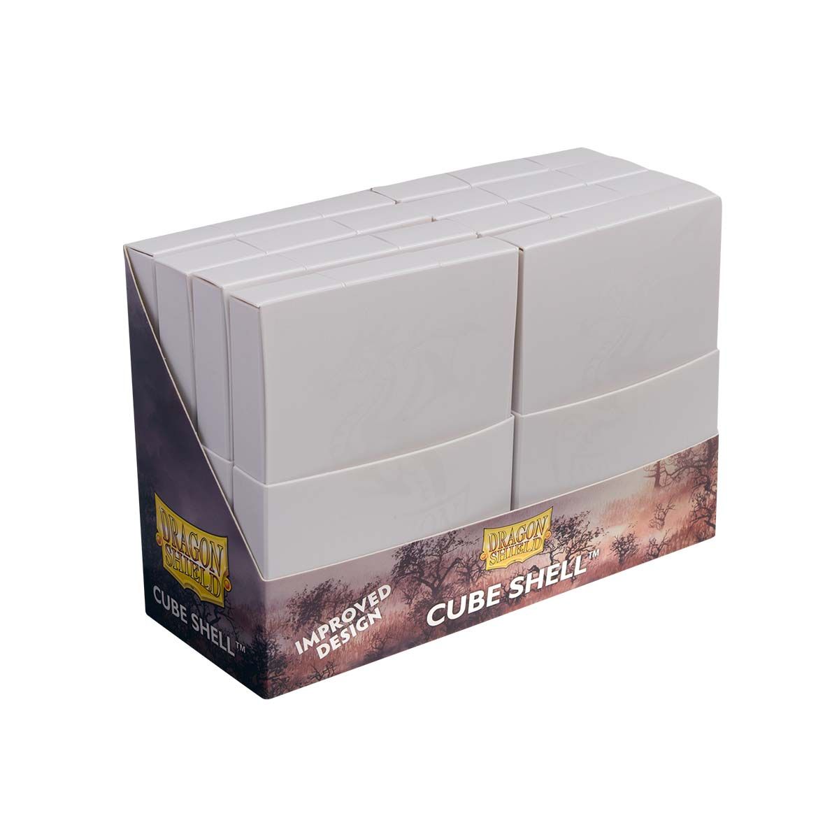 Dragon Shield: Cube Shell (8 Units) - Ashen White