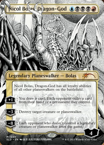 Nicol Bolas, Dragon-God (1246) (Borderless) [Secret Lair Drop Series]