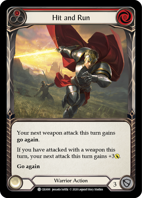 Hit and Run (Red) [CRU091] (Crucible of War) 1st Edition Normal