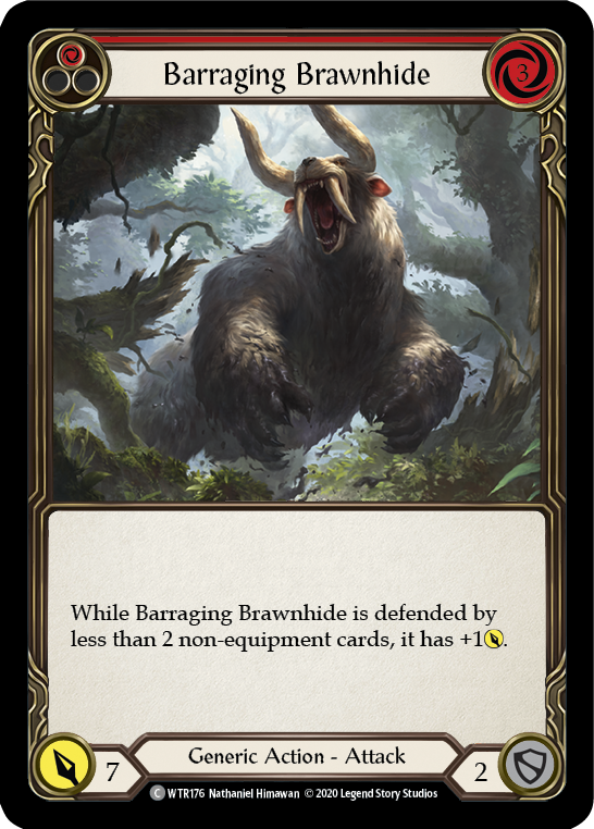 Barraging Brawnhide (Red) [U-WTR176] (Welcome to Rathe Unlimited) Unlimited Normal