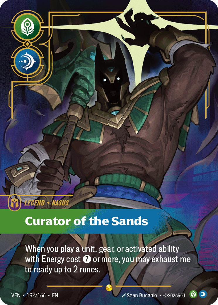 front of card Nasus - Curator of the Sands (Overnumbered) [Vendetta] 192/166