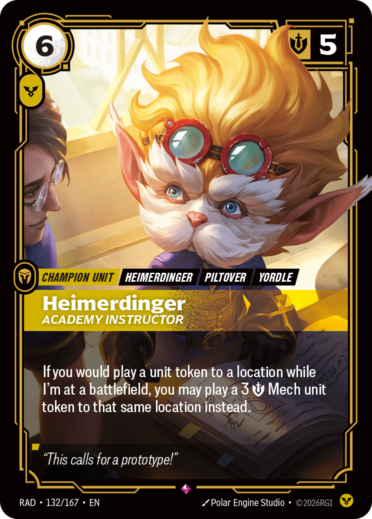 front of card Heimerdinger, Academy Instructor [Radiance] 132/167