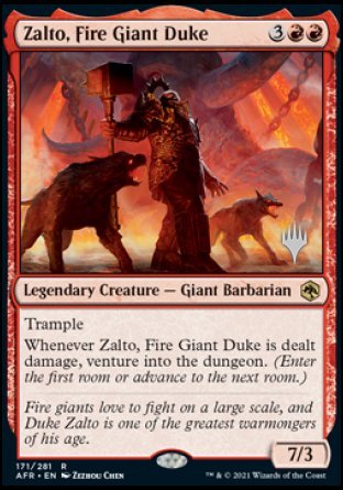 Zalto, Fire Giant Duke (Promo Pack) [Dungeons & Dragons: Adventures in the Forgotten Realms Promo Pack]