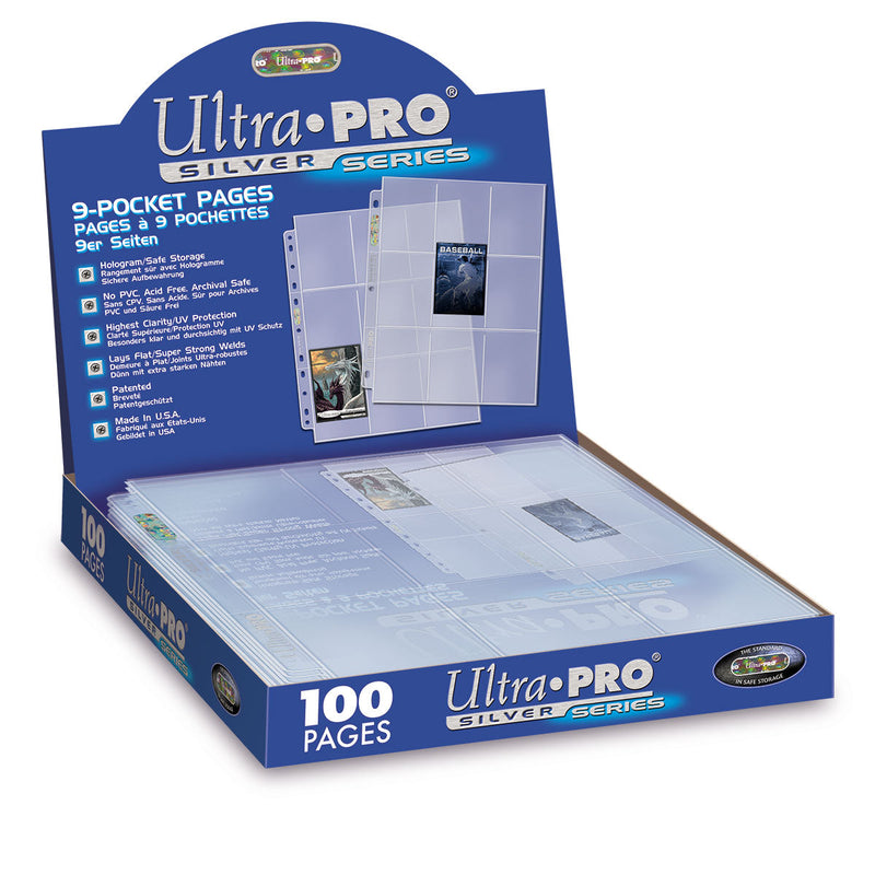 Ultra PRO: 9-Pocket Pages - Silver Series (11-Holes / 100-Pack)