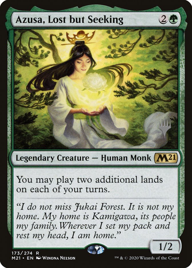 Azusa, Lost but Seeking (Promo Pack) [Core Set 2021 Promo Pack]