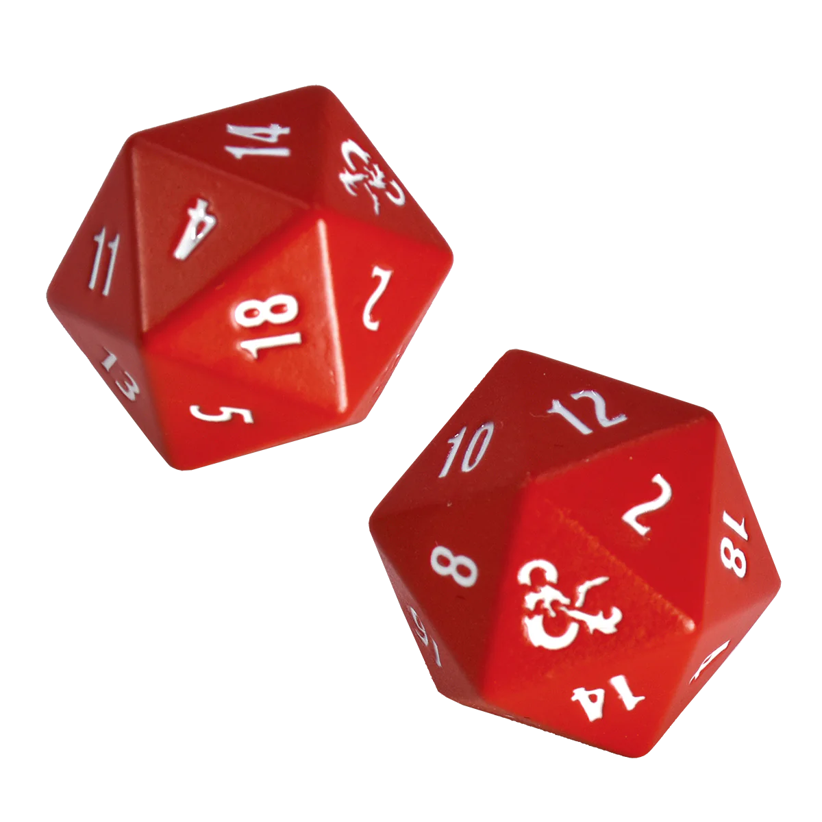 Ultra PRO: Heavy Metal Dice - Dungeons & Dragons (2ct D20 / Red and White)