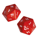 Ultra PRO: Heavy Metal Dice - Dungeons & Dragons (2ct D20 / Red and White)