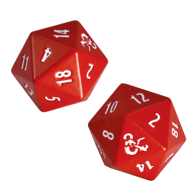 Ultra PRO: Heavy Metal Dice - Dungeons & Dragons (2ct D20 / Red and White)