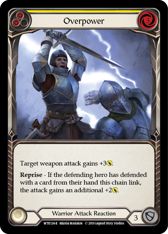Overpower (Yellow) [WTR124-R] (Welcome to Rathe) Alpha Print Rainbow Foil