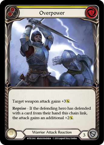 Overpower (Yellow) [WTR124-R] (Welcome to Rathe) Alpha Print Rainbow Foil