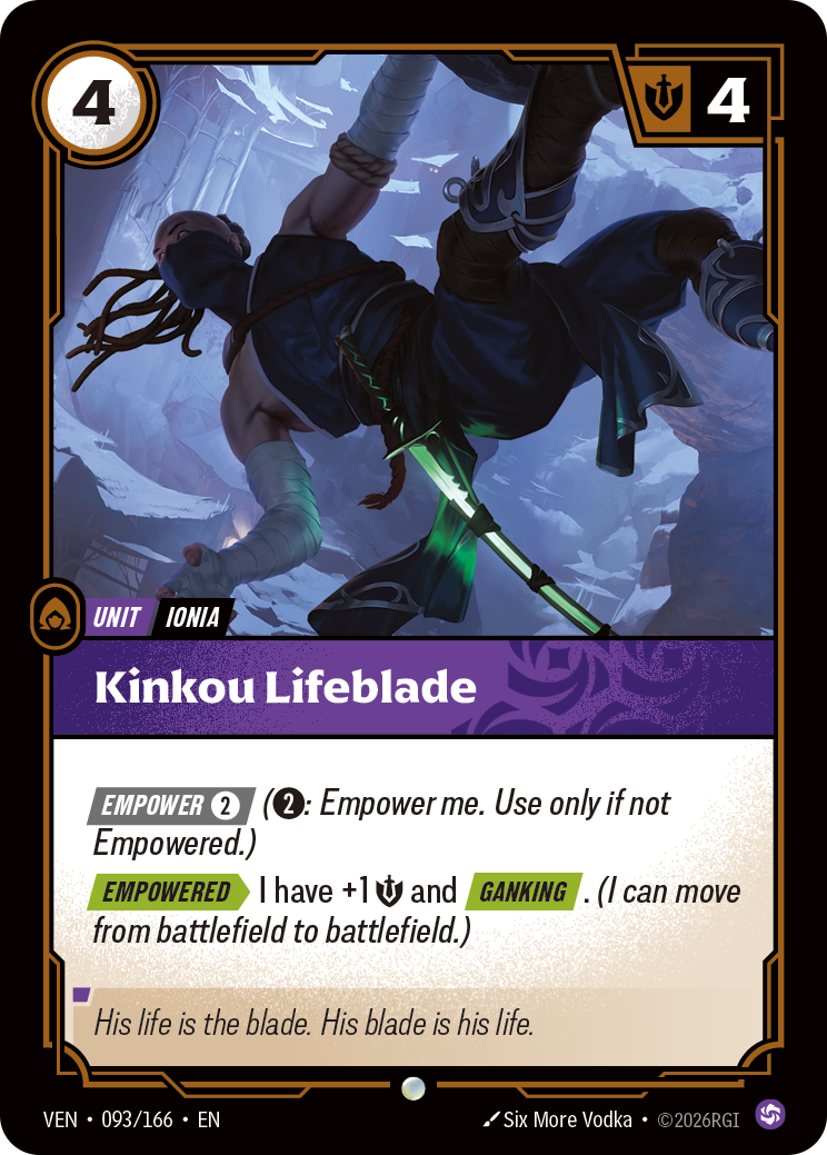 front of card Kinkou Lifeblade [Vendetta] 093/166