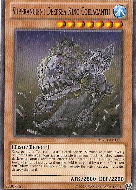 Superancient Deepsea King Coelacanth [BATT-EN007] (Promo) Starfoil Rare