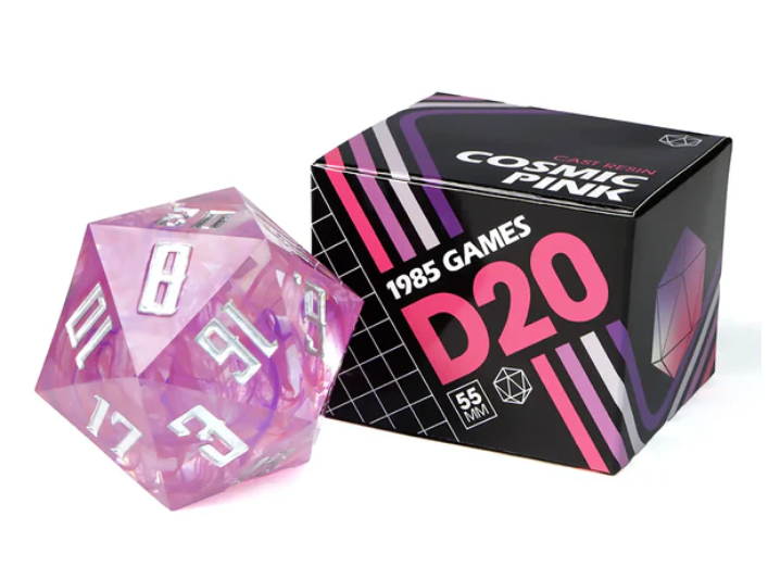 1985 Games - 55mm Sharp Edge D20 - Cosmic Pink