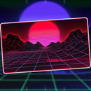 Infinite Black: Premium Stitched Playmat - Retrowave Mountain