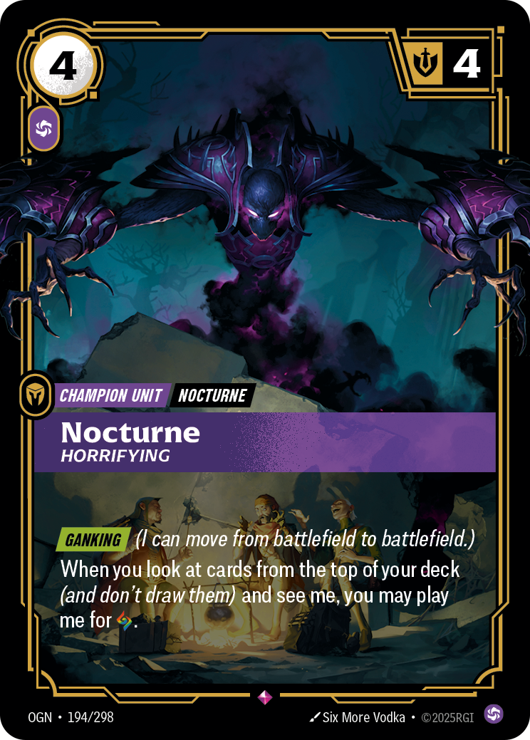 front of card Nocturne, Horrifying [Origins]