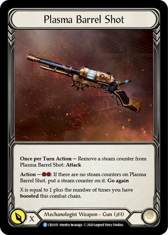 Plasma Barrel Shot [CRU101] (Crucible of War) 1st Edition Cold Foil