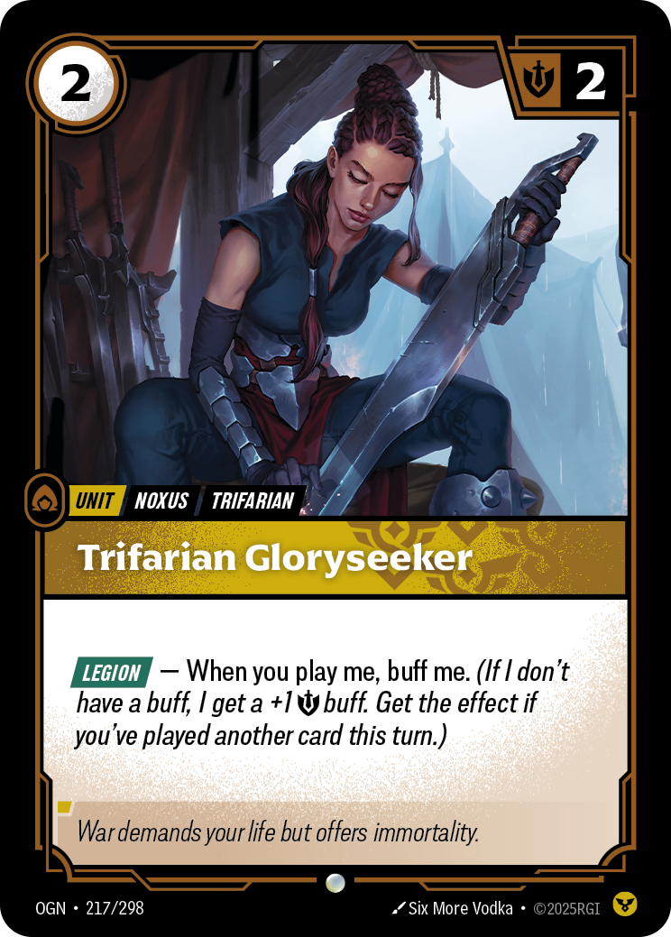front of card Trifarian Gloryseeker [Origins]