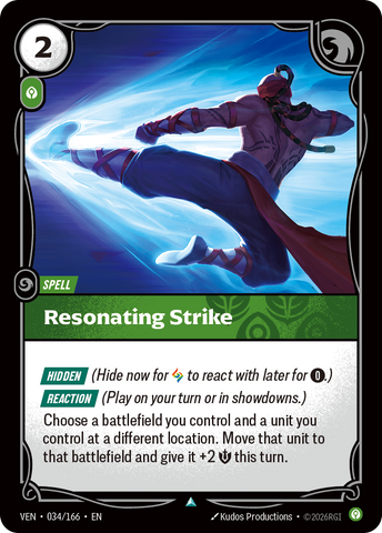front of card Resonating Strike [Vendetta] 034/166