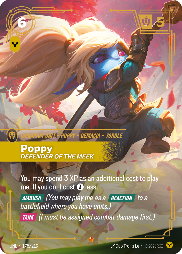 front of card Poppy, Defender of the Meek [Unleashed] 178/219