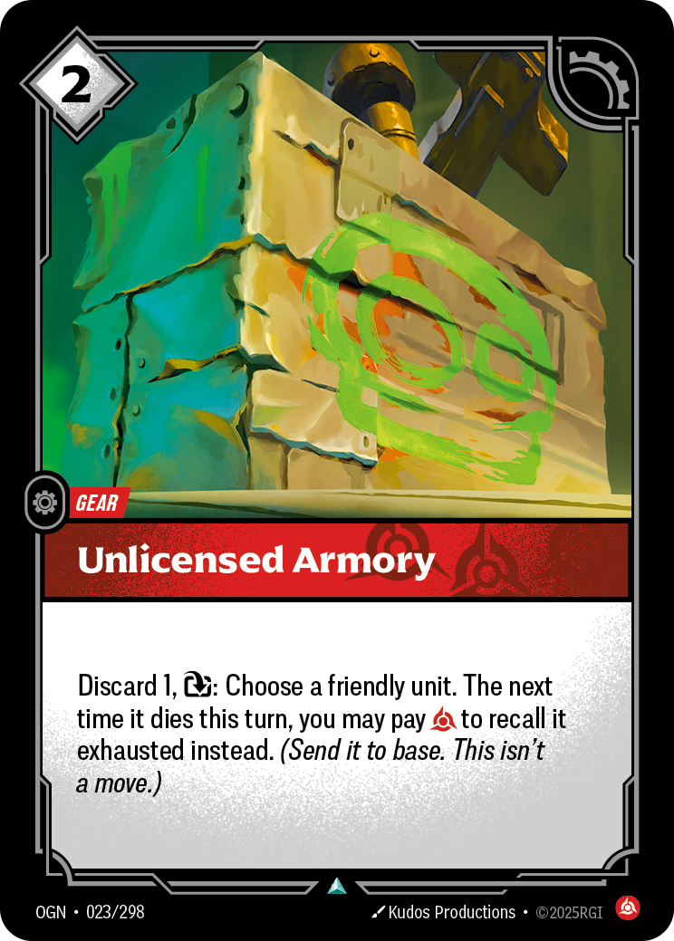 front of card Unlicensed Armory [Origins]