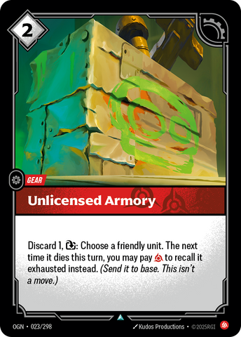 front of card Unlicensed Armory [Origins] #023