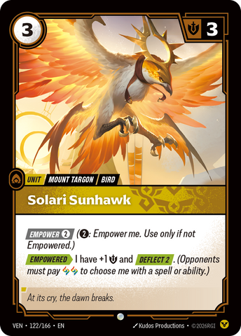 front of card Solari Sunhawk [Vendetta] 122/166